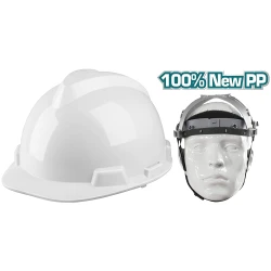Total White Safety Helmet – Durable Head Protection for Construction & Industrial Use