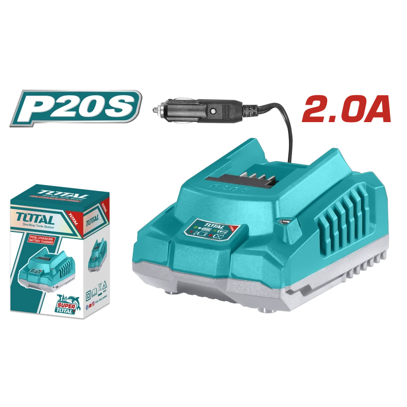 شاحن بطارية سيارة ليثيوم أيون توتال P20S 12 24 فولت تيار مستمر - توتال