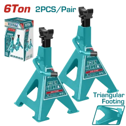 TOTAL Jack Stand Pair 6-Ton Capacity, Adjustable Height 388–580mm (THJS0601)
