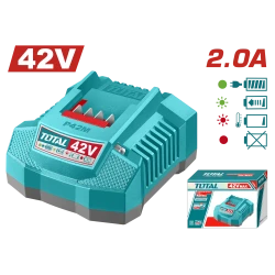 TOTAL P42M Lithium Ion Battery Charger 42V 2.0A Fast Charging for Power Tools
