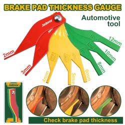 JADEVER Brake Pad Thickness Gauge Carbon Steel Color Coded Inspection Tool JDART1408