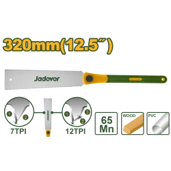 Jadever 12.5" Double Edge Pull Saw (JDHWD112) - Japanese-Style for Fine Woodworking Cuts