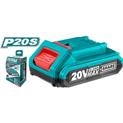 بطارية ليثيوم أيون 20 فولت 2.0 أمبير - طاقة خفيفة الوزن وطويلة الأمد لأدوات لاسلكية مع حماية من الشحن الزائد والحرارة من توتال