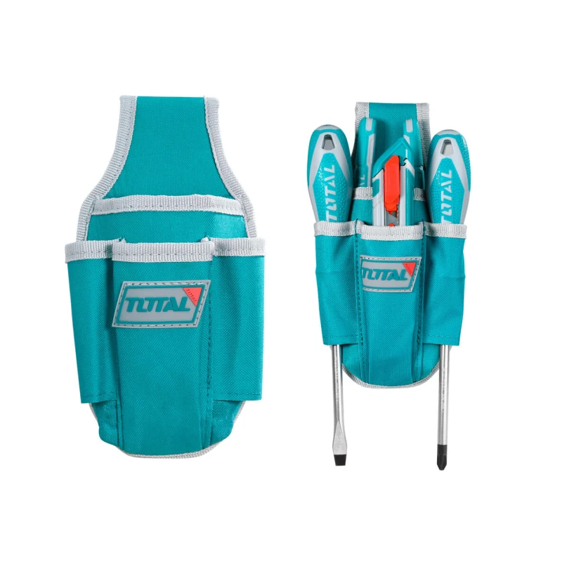 TOTAL Tool Pouch – 4 Pockets (THT16P4011) for Organized and Convenient Tool Storage - Total