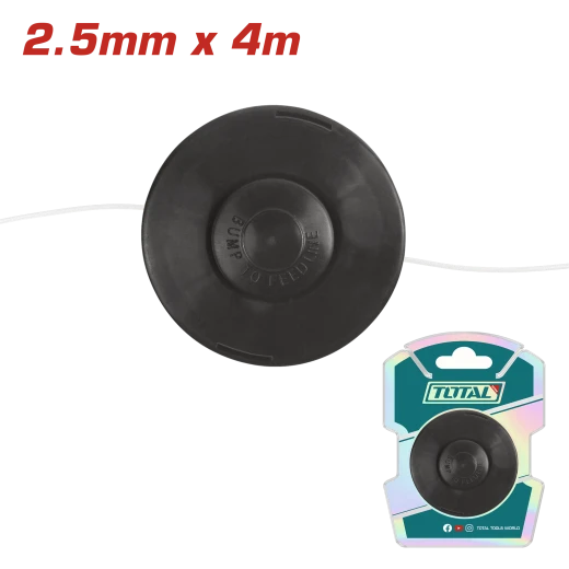 TOTAL Trimmer Line Spool 2.5mm x 4m (TGTLS2545), Durable Nylon Line for Grass Trimmers, Precision Cutting for Lawn & Garden Maintenance TOTAL Trimmer Line Spool 2.5mm x 4m (TGTLS2545), Durable Nylon Line for Grass Trimmers, Precision Cutting for Lawn & Garden Maintenance