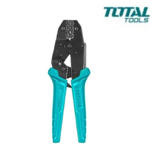 TOTAL Ratchet Crimping Plier 8–20mm, 9″ (THCPL1506) – Heavy-Duty Crimper for Electrical Terminals TOTAL Ratchet Crimping Plier 8–20mm, 9″ (THCPL1506) – Heavy-Duty Crimper for Electrical Terminals