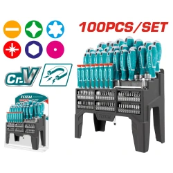 Total 100-Piece Screwdriver Set versatile toolkit for all screwdriving tasks with durable precision tips