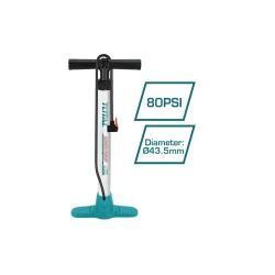 مضخة يدوية توتال 80 PSI – مضخة محمولة وخفيفة الوزن لتضخيم الاطارات والكرات الرياضية
