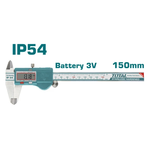 Total Digital Caliper 150mm (6"), Waterproof, High-Precision Measuring Tool with Clear LCD Display & Multi-Function Modes Total Digital Caliper 150mm (6"), Waterproof, High-Precision Measuring Tool with Clear LCD Display & Multi-Function Modes