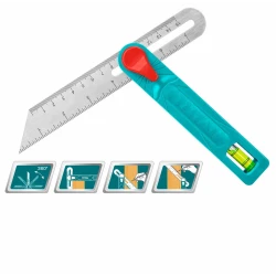 TOTAL Angle Square Sliding T-Bevel Gauge 150mm / 7" (TAHS181511), Stainless Steel Blade, Accurate Inside & Outside Angle Measurement, Lightweight & Portable