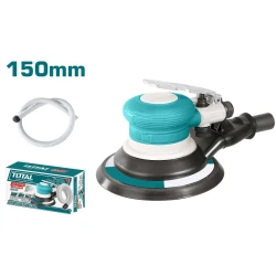 TOTAL 6-Inch Air Sander, Pneumatic Random Orbital Sander with Ergonomic Design, Dust Collection Compatibility & Smooth Finish for Wood, Metal & Auto Body Work