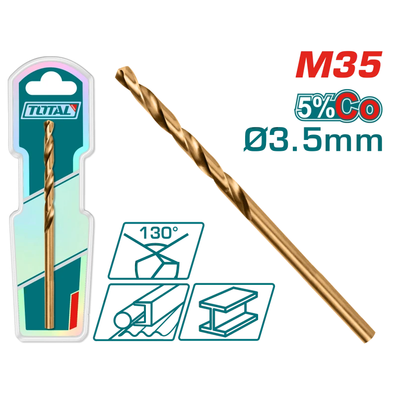 TOTAL M35 HSS-CO Cobalt Drill Bit – 3.5mm High-Speed Steel (TAC11203501) - Total