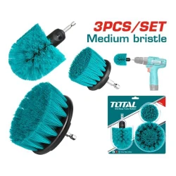 طقم 3 فرش توتال بشعيرات متوسطة – مثالي للطلاء والتشطيب بدقة وجودة عالية