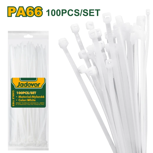 JADEVER Cable Tie 400mm x 7.2mm, Heavy-Duty White Nylon Zip Ties (JDTE340072), Self-Locking, UV-Resistant, for Electrical, Industrial & Home Use,100-Pack JADEVER Cable Tie 400mm x 7.2mm, Heavy-Duty White Nylon Zip Ties (JDTE340072), Self-Locking, UV-Resistant, for Electrical, Industrial & Home Use,100-Pack