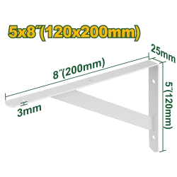 JADEVER Heavy Duty Shelf Bracket 20x12cm (JDZJ3320)
