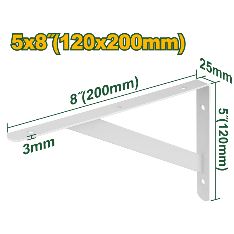 JADEVER Heavy Duty Shelf Bracket 20x12cm (JDZJ3320) - Jadever