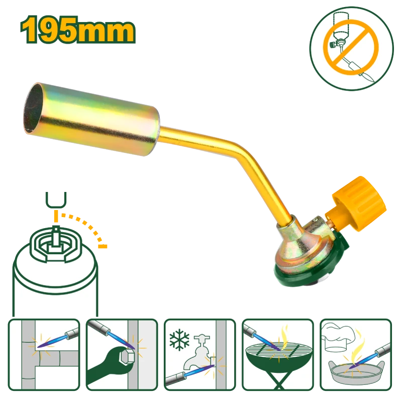 JADEVER Flame Gun JDFG2602, Adjustable Flame Control Torch with Reliable Ignition, Ergonomic Handle & Safety Features for Soldering, Brazing, Cooking & More - Jadever