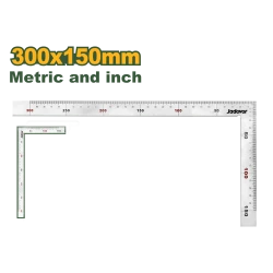 JADEVER Angle Square 300×150mm (12"×6") Metric & Inch Scale, Precision Measuring Tool (JDSR4330)