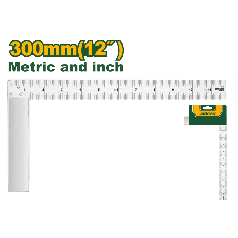 Jadever Angle Square 30cm JDSR2930 – Precise and Durable Measuring Tool for Carpentry and Construction - Jadever