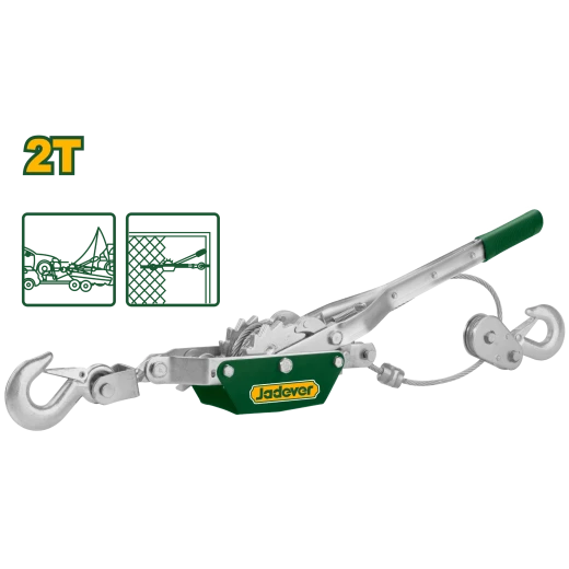 JADEVER 2 Ton Hand Winch Puller JDJU1020, Heavy-Duty Steel Cable, Ratchet Mechanism, Portable & Compact Design JADEVER 2 Ton Hand Winch Puller JDJU1020, Heavy-Duty Steel Cable, Ratchet Mechanism, Portable & Compact Design