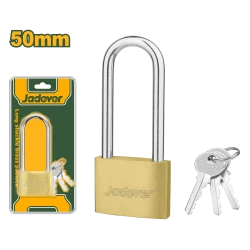 JADEVER Long Shackle Brass Padlock 50mm (JDPD2450)
