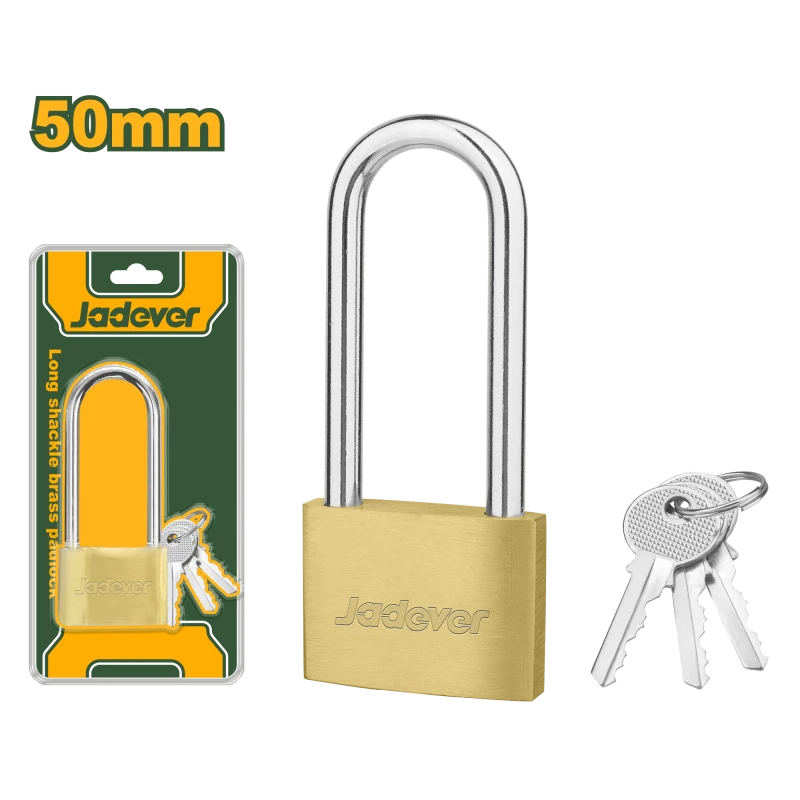 JADEVER Long Shackle Brass Padlock 50mm (JDPD2450) - Jadever