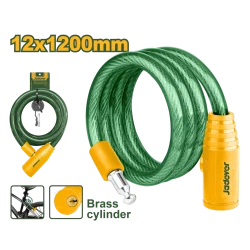 JADEVER Bicycle Lock 1200mm x 12mm, Brass Cylinder, with 2 Iron Keys (JDBK1112)