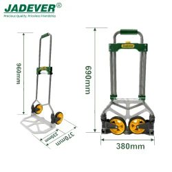 JADEVER Foldable Strolle, 60kg Weight Capacity, Lightweight, Portable & Durable, Easy One-Hand Folding for Travel & Storage, Safe & Sturdy Design