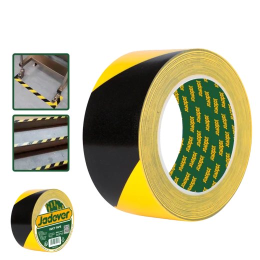 JADEVER Safety Warning Tape, Yellow & Black, 30M Length, 50mm Wide, Durable 0.15mm Thick Anti-Abrasion Tape for Floor & Lane Marking, Hazard Signaling JADEVER Safety Warning Tape, Yellow & Black, 30M Length, 50mm Wide, Durable 0.15mm Thick Anti-Abrasion Tape for Floor & Lane Marking, Hazard Signaling