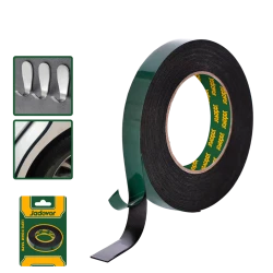 JADEVER IXPE Double-Sided Foam Tape, 19mm x 1mm x 1m, Strong Adhesive, Shock Absorption, Sound Insulation & Sealant for DIY, Auto & Home Use