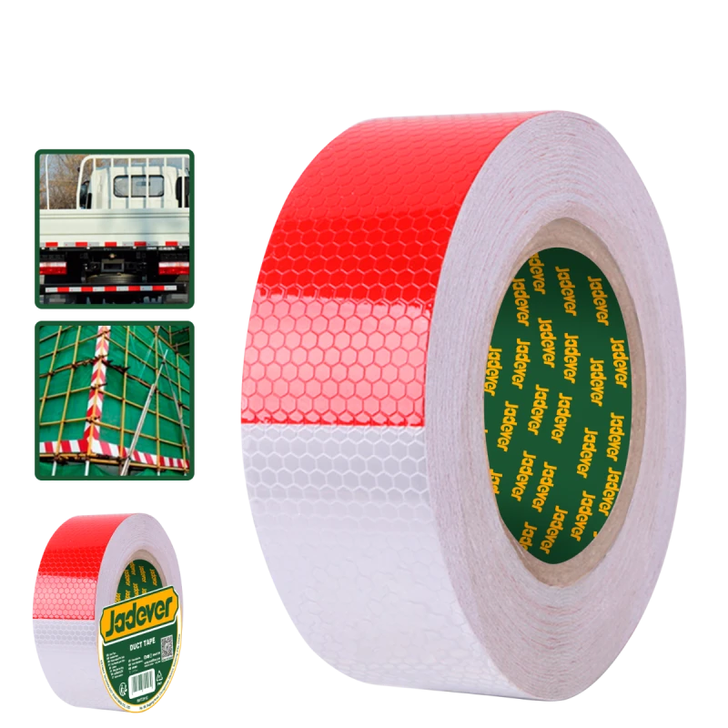 JADEVER Reflective Tape 25M x 50mm (Model JDPN5H50), High Visibility, 0.29mm Thick, Weather-Resistant Safety Tape for Vehicles, Entrances & Hazard Marking - Jadever