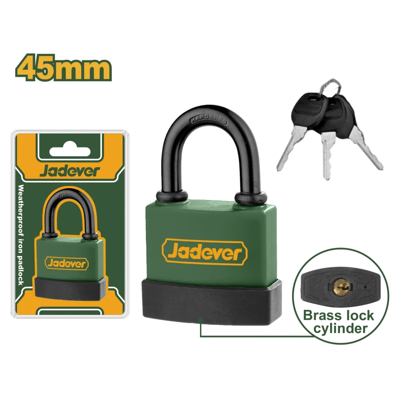 JADEVER Weatherproof Iron Padlock 45mm (JDPD9445) - Jadever