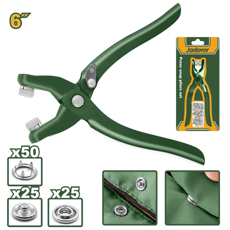 JADEVER Press Snap Pliers Set 150mm | 6" (JDLH4601) - Jadever