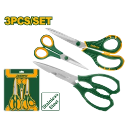 JADEVER 3PCs Scissors Set Multi-Purpose & Kitchen Use - 215mm, 210mm, 140mm (JDSX4603)