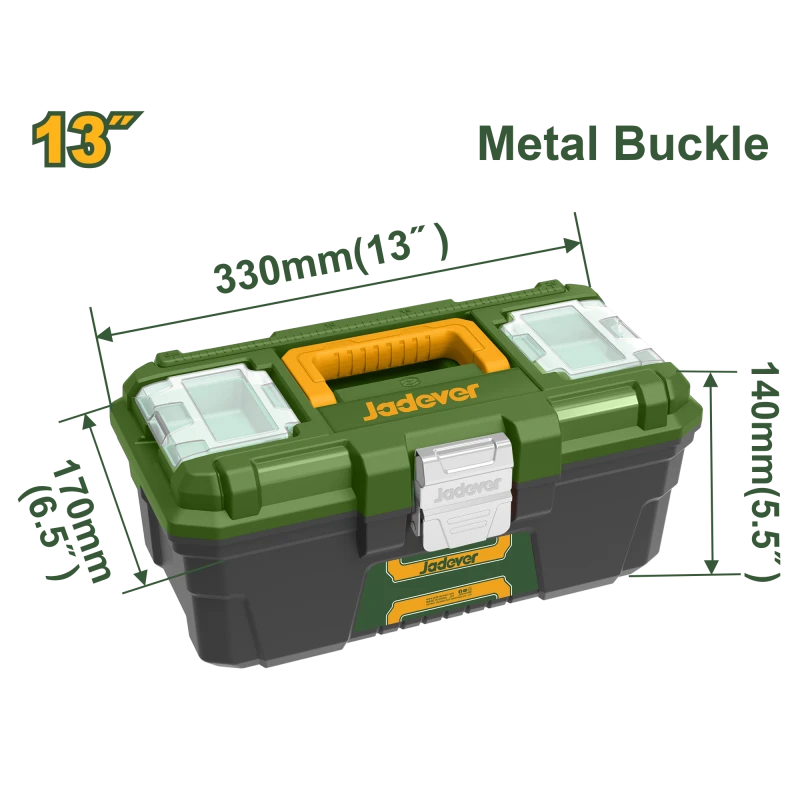 JADEVER Plastic Tool Box 330mm | 13" (JDTB3313) - Jadever