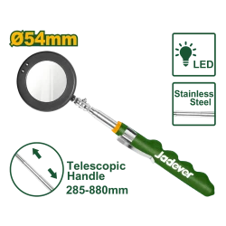 JADEVER Telescoping Mirror with LED Light (JDTU1688) – Extendable Inspection Mirror with Built-in Illumination