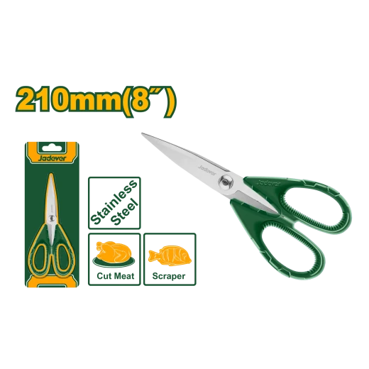 JADEVER Kitchen Scissors, 210mm (8"), Model JDSX1603, Stainless Steel Blades, Ergonomic Grip, Heavy-Duty Cooking Shears for Meat, Poultry & Vegetables