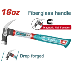 TOTAL Claw Hammer 450g | 16oz Magnetic Nail Holder (THCH61016)