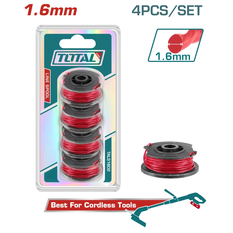 TOTAL 4PCs Line Spool Set 1.6mm (TALS1602) - Total