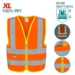 فيست عاكس عالي الوضوح XL – برتقالي فوسفوري من توتال (TSP62XL)