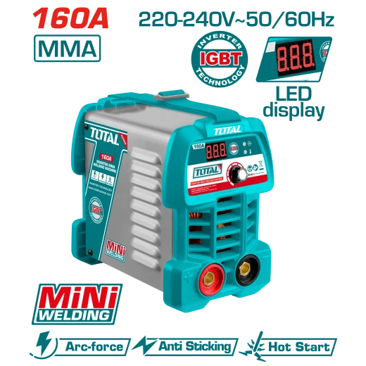 TOTAL Inverter MMA Welding Machine 160A - IGBT (TW216049) TOTAL Inverter MMA Welding Machine 160A - IGBT (TW216049)