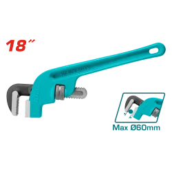 TOTAL 18-Inch Offset Pipe Wrench, Heavy-Duty Tool for Firm Grip and Easy Handling of Pipes and Metal Fittings