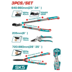 TOTAL 3-Piece Garden Shears Set (THT1593301)