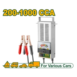 جهاز فحص بطارية – 6/12 فولت، تيار 100 أمبير، مدى 200–1000 CCA، شاشة تناظرية من جادفر (JDBD1510)
