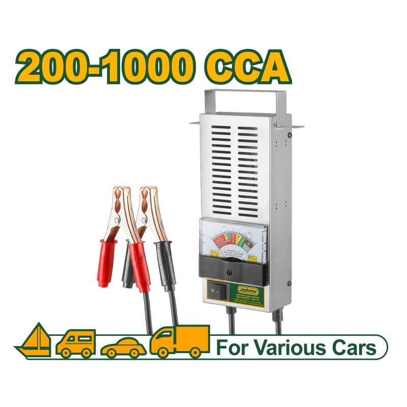 جهاز فحص بطارية – 6/12 فولت، تيار 100 أمبير، مدى 200–1000 CCA، شاشة تناظرية من جادفر (JDBD1510) - جادفر