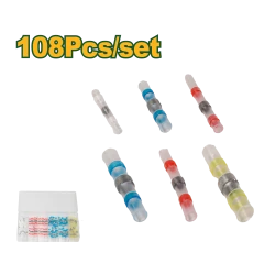 Jadever Solder Connector Kit: 108 Pcs Heat Shrink Wire Terminals for Secure Connections