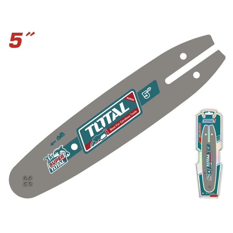 TOTAL Chain Saw Bar 5" (TGTSB50501) – Durable Replacement Bar for Precise and Efficient Cutting - Total
