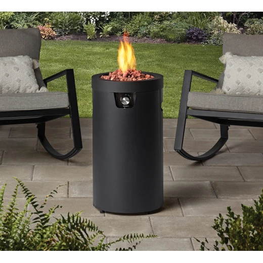 Mainstays 28-Inch Tall Column Propane Fire Pit - Matte Black, 26,000 BTU, Outdoor Heating - Mainstays - Image 10
