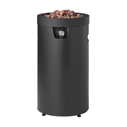 Mainstays 28-Inch Tall Column Propane Fire Pit - Matte Black, 26,000 BTU, Outdoor Heating
