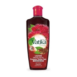 Vatika Castor Oil Enriched Hair Oil 200ml, Promotes Hair Growth and Shine